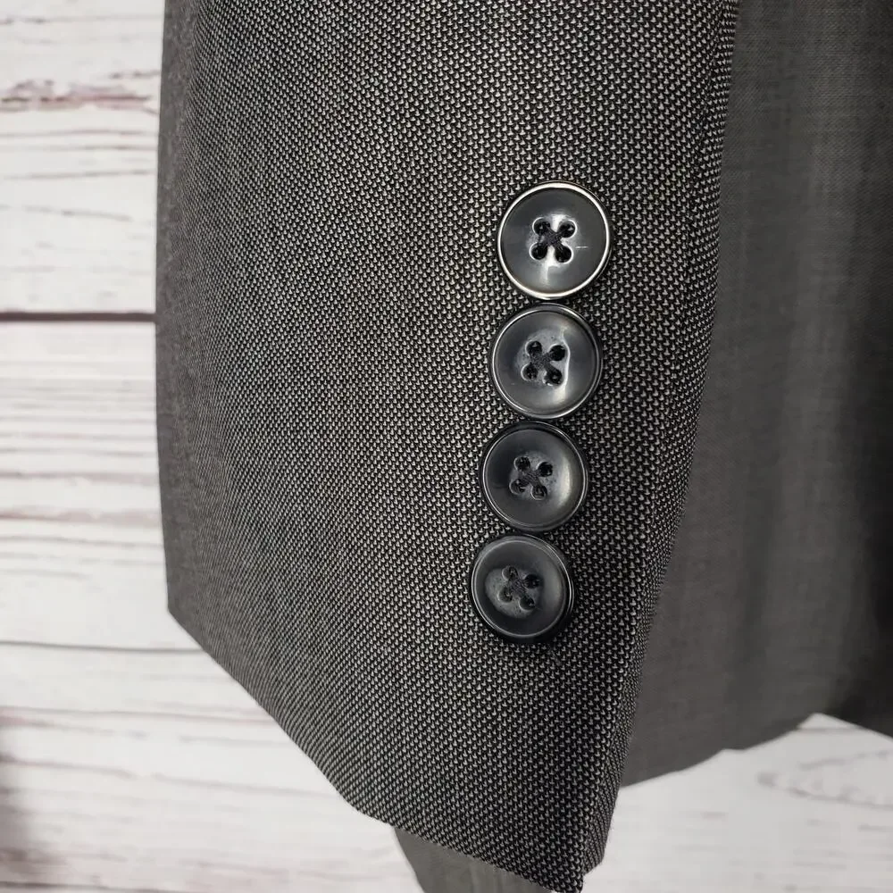 Calvin Klein Men's Gray Wool Slim Fit Sportscoat Blazer Jacket Size 42L
